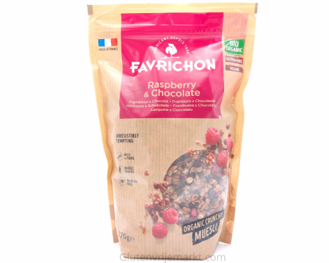 Favrichon - raspberry&chocolate muesli Biologisch