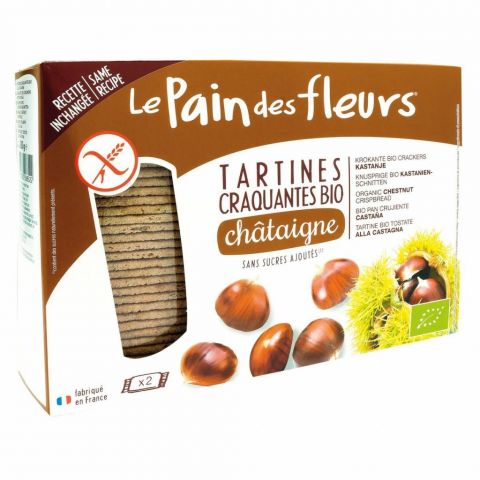 Le Pain Des Fleurs Krokante Crackers Kastanje Grootverpakking Biologisch