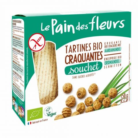 Le Pain Des Fleurs Krokante Crackers Aardamandel Biologisch 