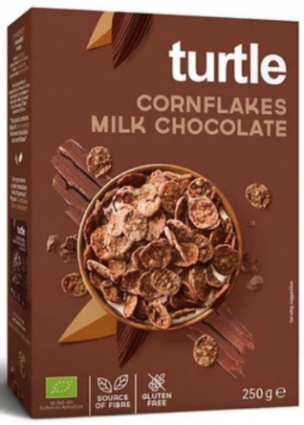 Turtle - Cornflakes Bedekt met Melkchocolade Biologisch 250 gram
