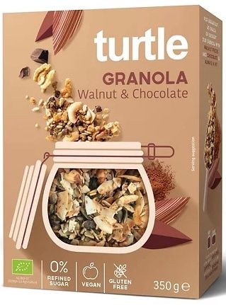 Turtle - Granola met Walnoot & Chocolade Biologisch 350 gram