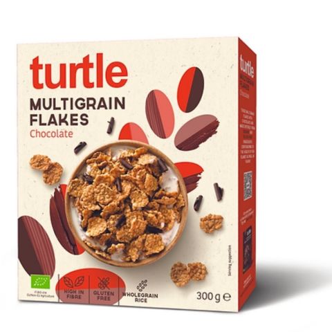 Turtle - Meergranenvlokken met Chocolade Biologisch 300 gram