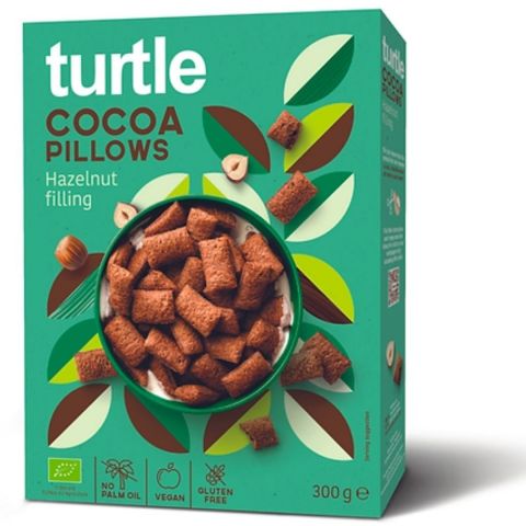 Turtle - Choco Kussentjes met Hazelnootvulling Biologisch 300 gram