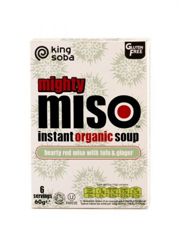King Soba Instant Miso Soep Rode Miso met Tofu en Gember Biologisch